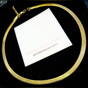 NWT JENNIFER ZEUNER Allie Necklace 14 Karat Gold Plated